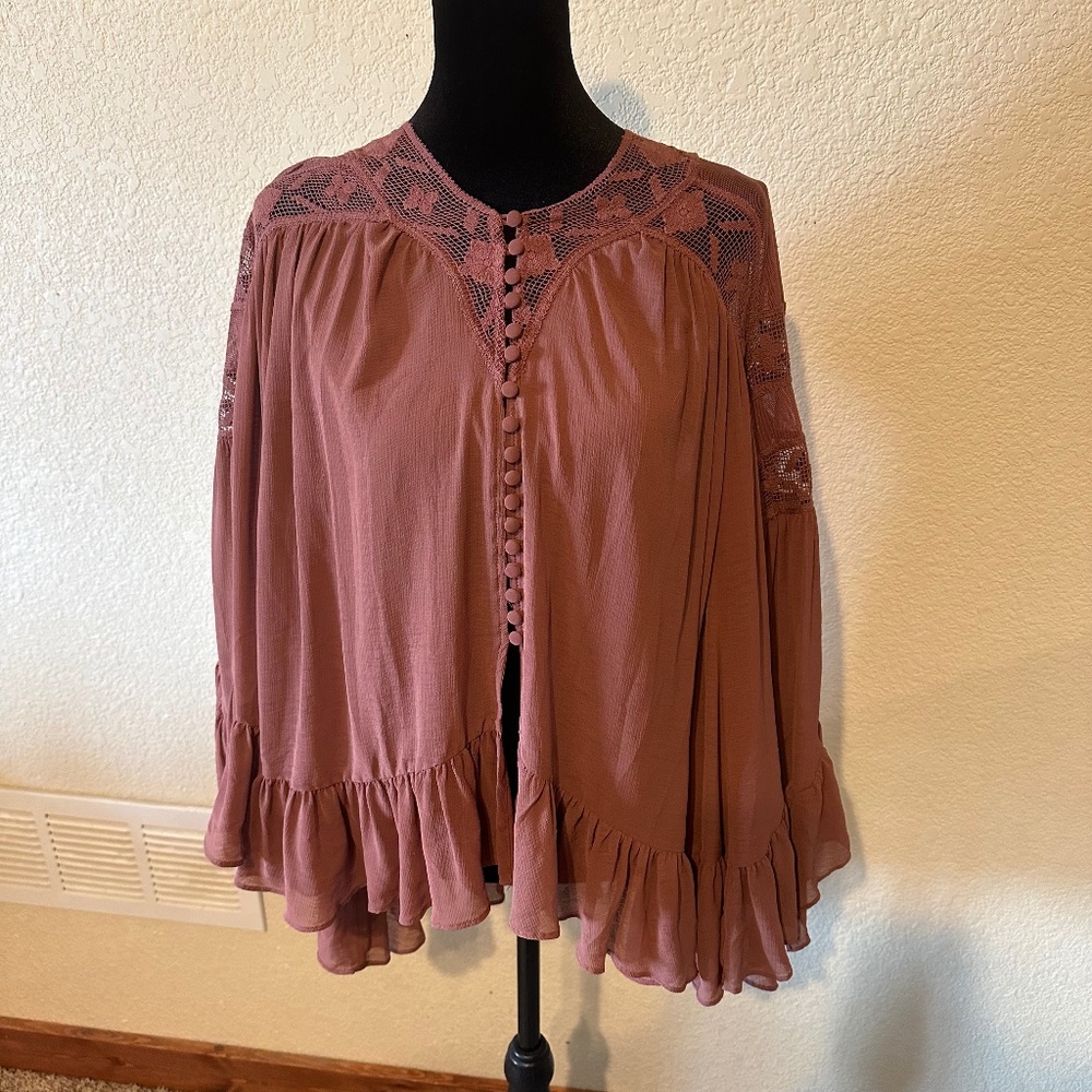 Free People oversized blouse size XS